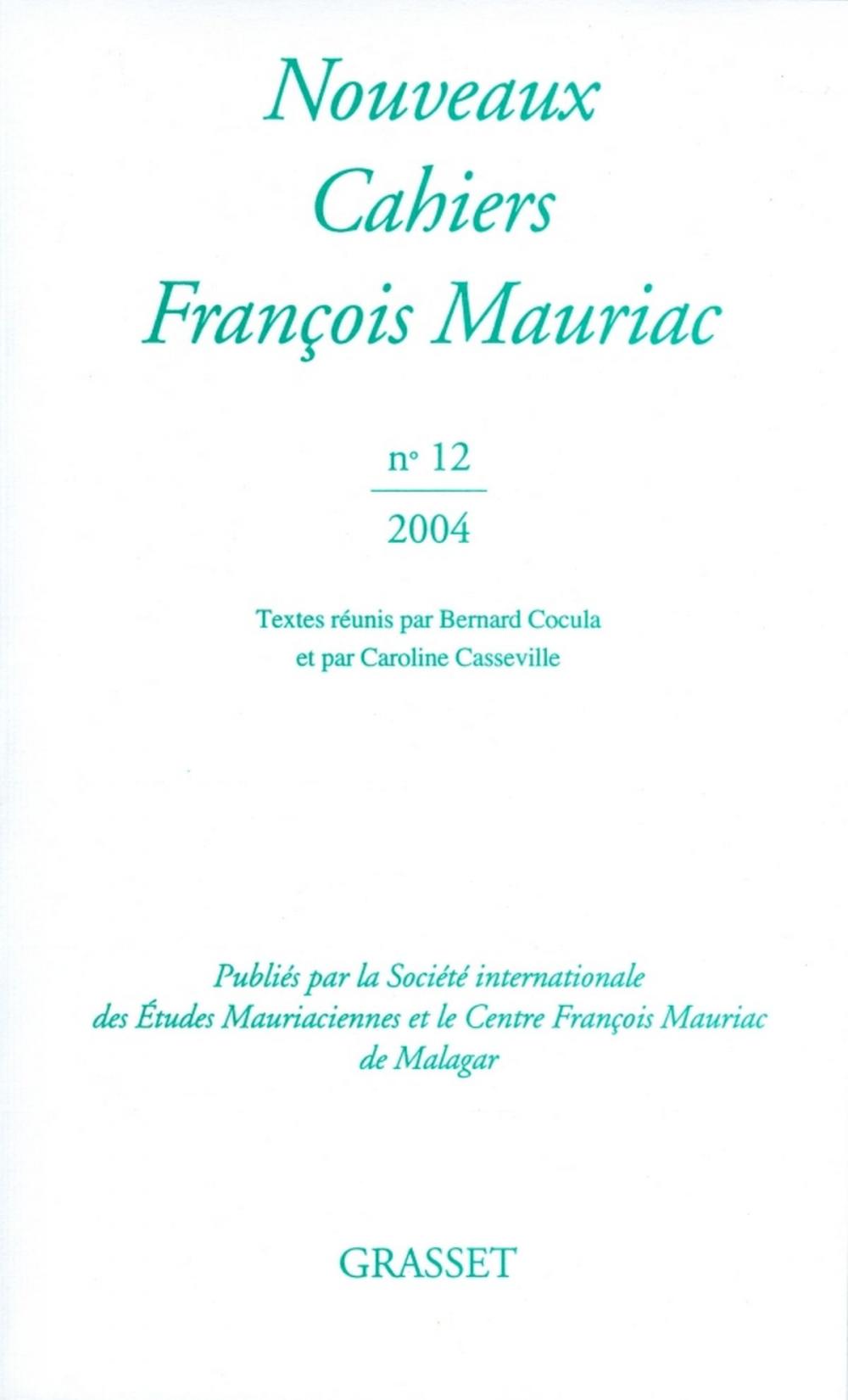 Big bigCover of Nouveaux Cahiers François Mauriac N°12