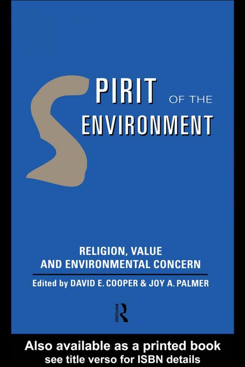 Cover of the book Spirit of the Environment by , Taylor and Francis