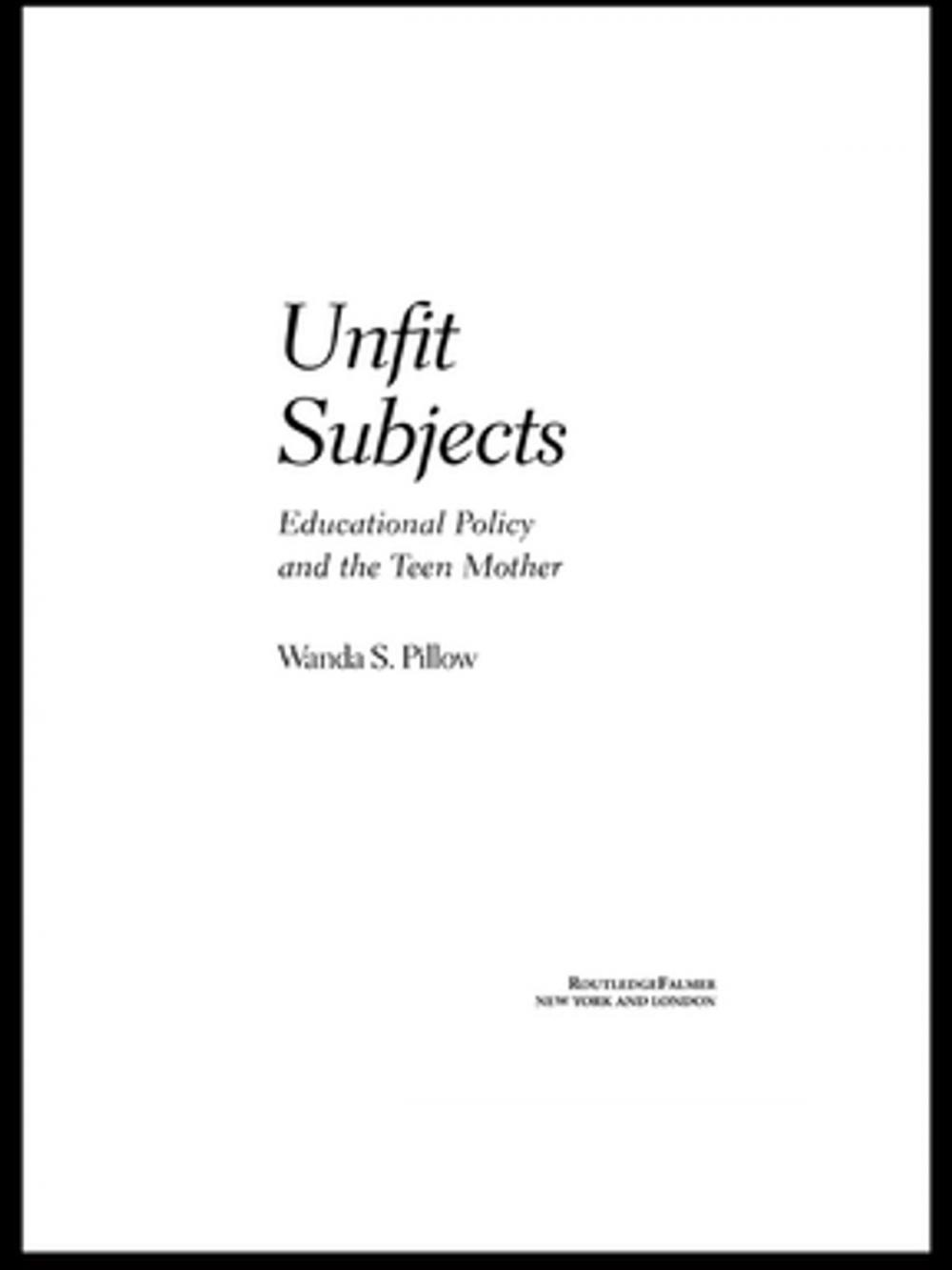 Big bigCover of Unfit Subjects