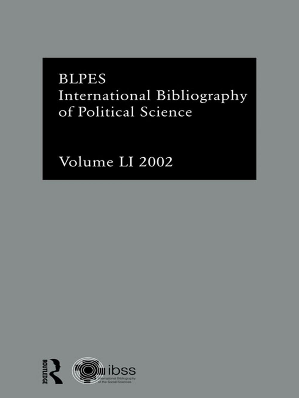 Big bigCover of IBSS: Political Science: 2002 Vol.51