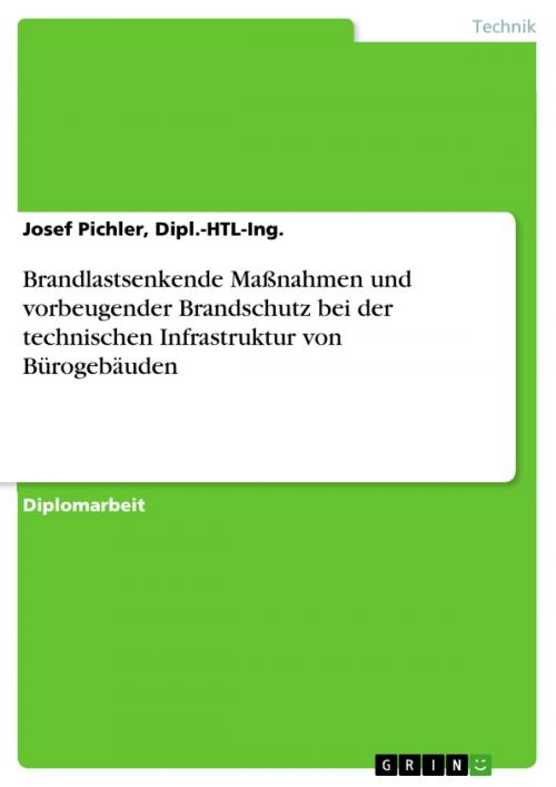 Cover of the book Brandlastsenkende Maßnahmen und vorbeugender Brandschutz bei der technischen Infrastruktur von Bürogebäuden by Josef Pichler, Dipl.-HTL-Ing., GRIN Verlag