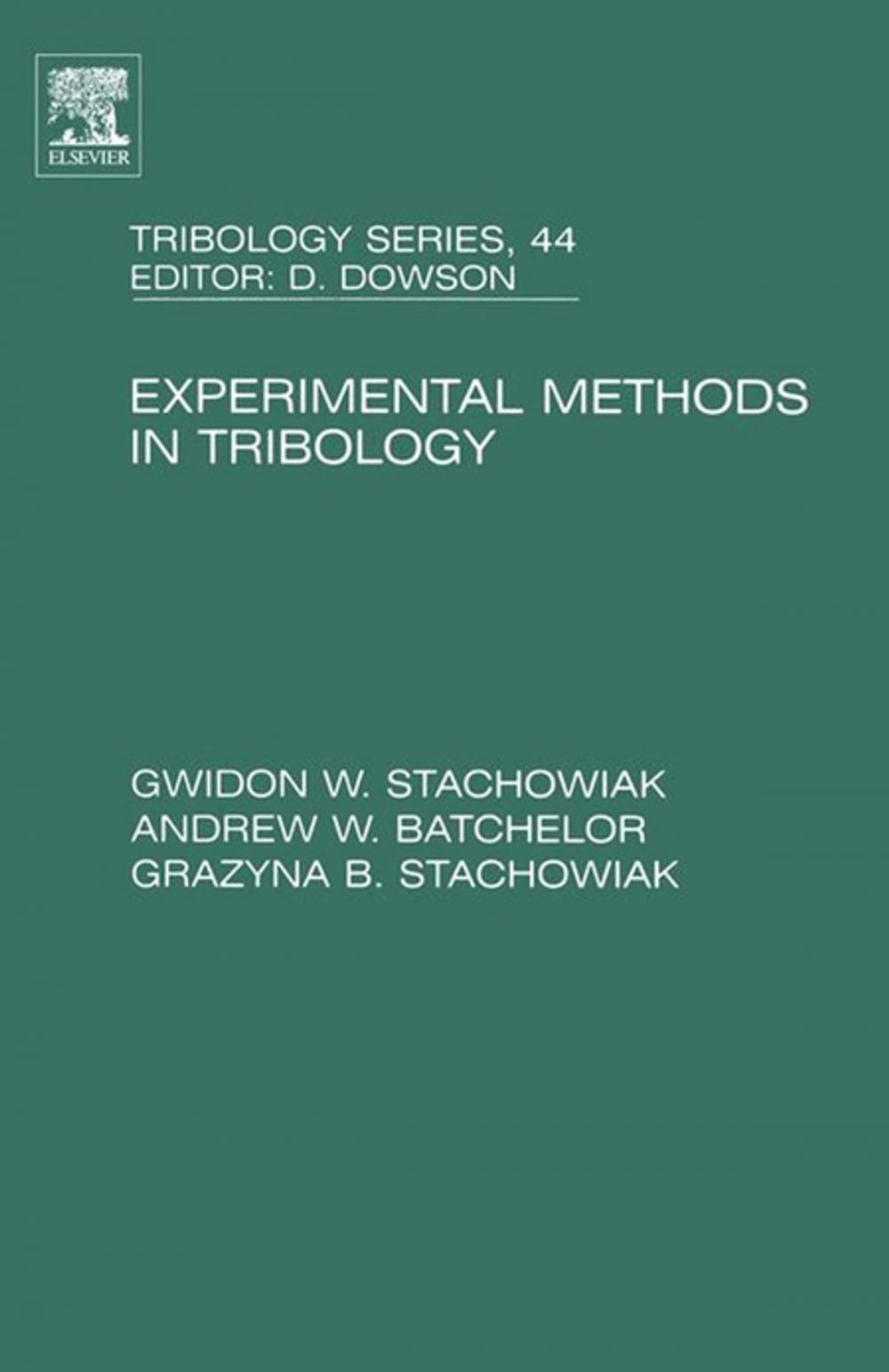 Big bigCover of Experimental Methods in Tribology