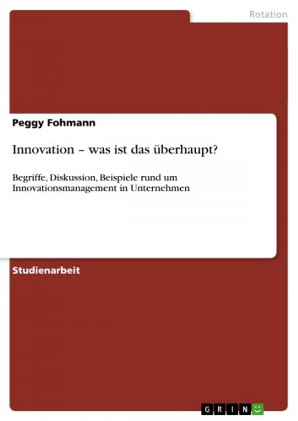 Big bigCover of Innovation - was ist das überhaupt?