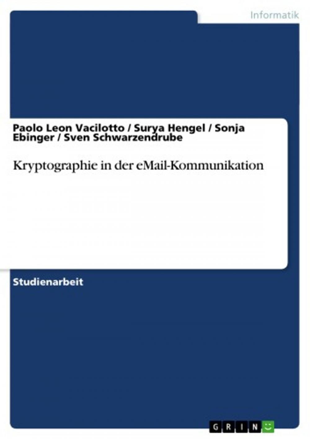 Big bigCover of Kryptographie in der eMail-Kommunikation