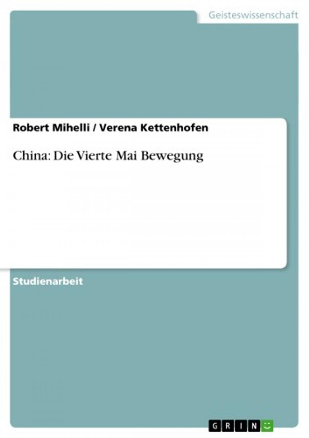 Big bigCover of China: Die Vierte Mai Bewegung