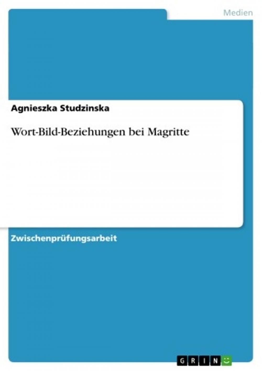 Big bigCover of Wort-Bild-Beziehungen bei Magritte