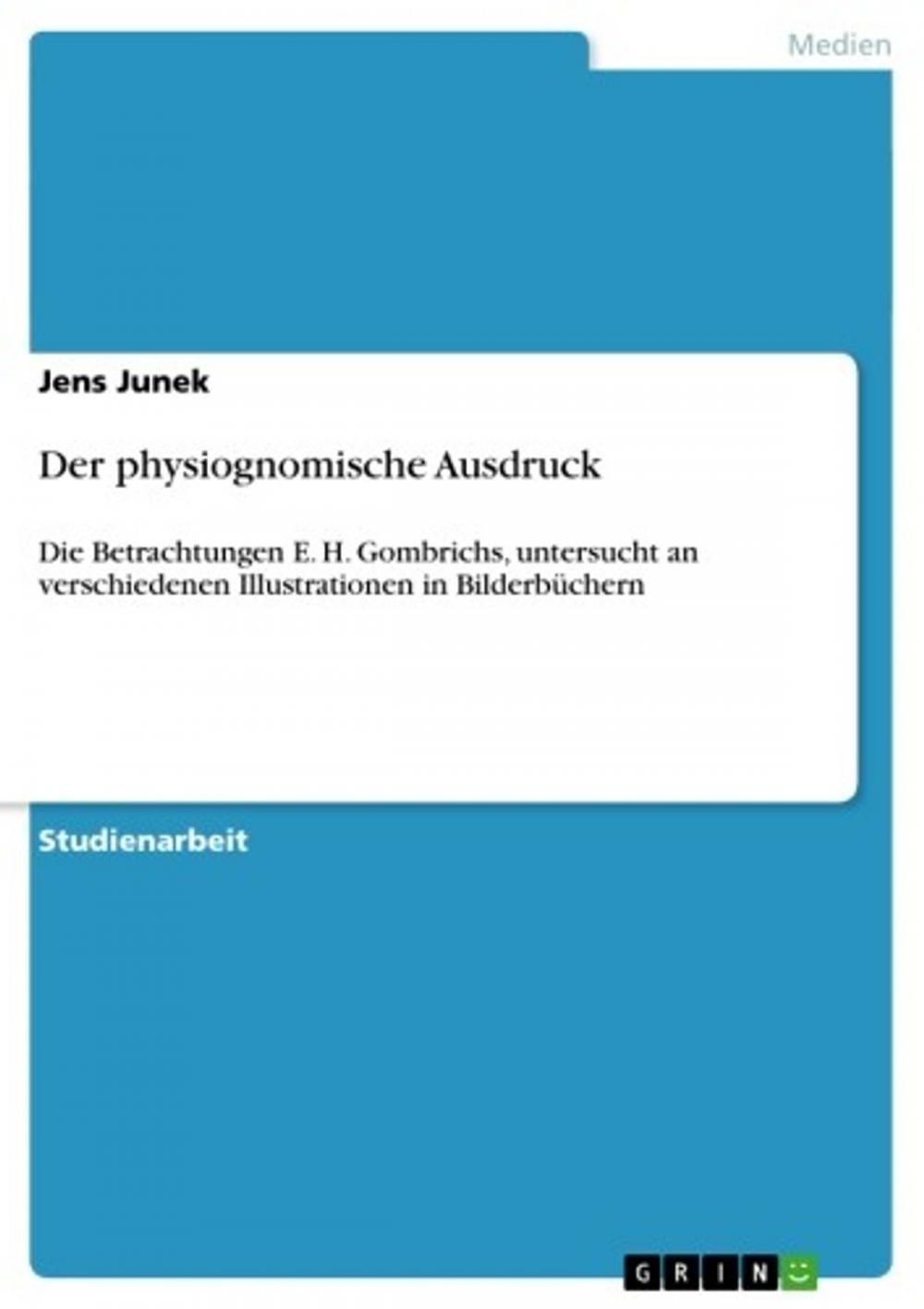 Big bigCover of Der physiognomische Ausdruck