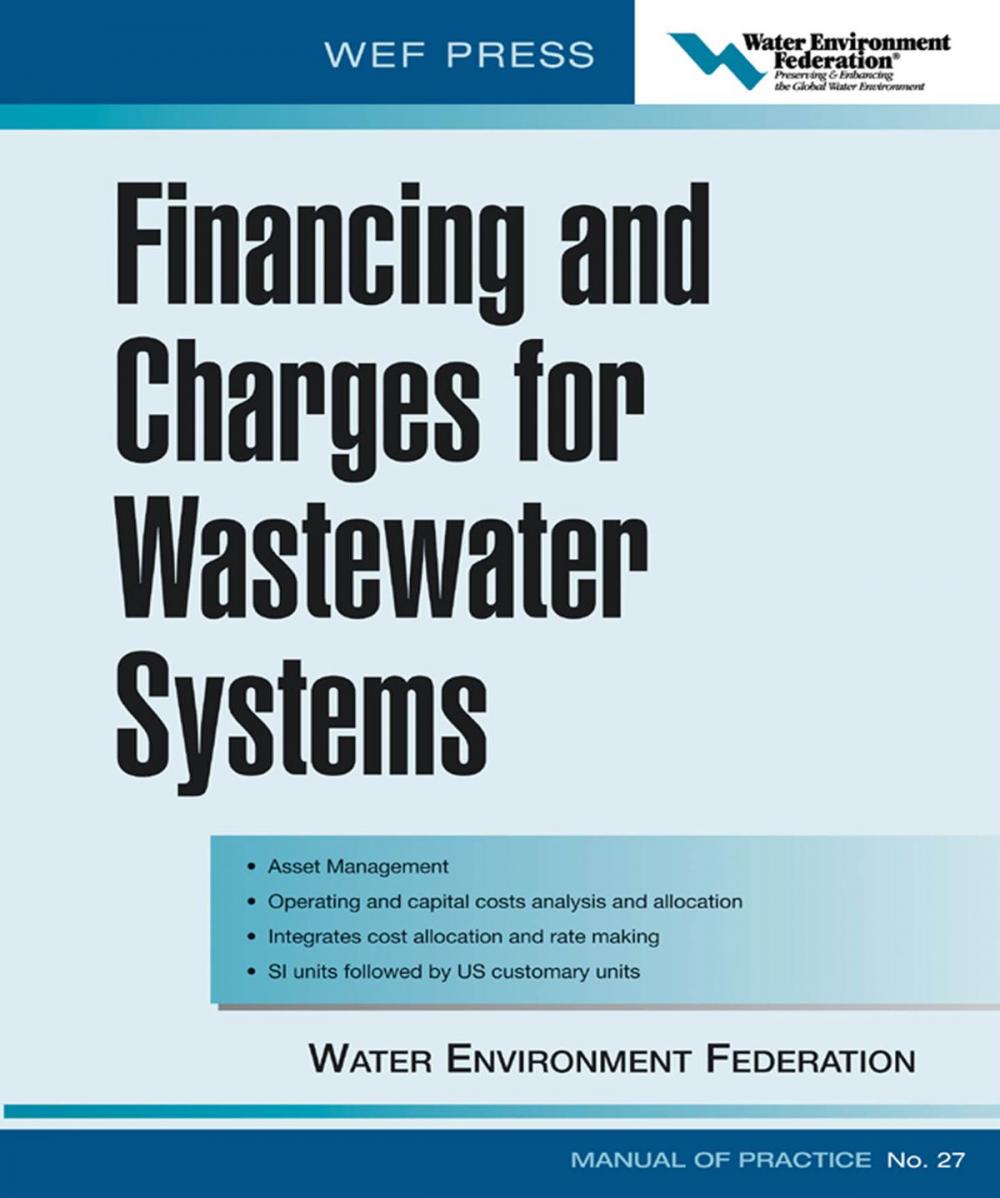 Big bigCover of Financing and Charges for Wastewater Systems WEF MOP 27