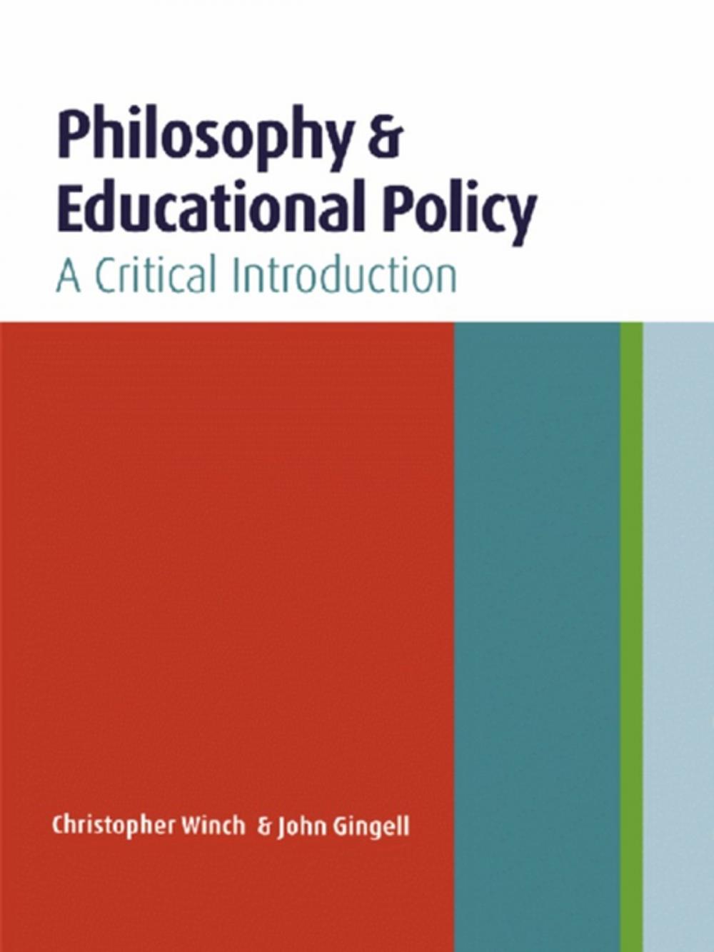 Big bigCover of Philosophy and Educational Policy