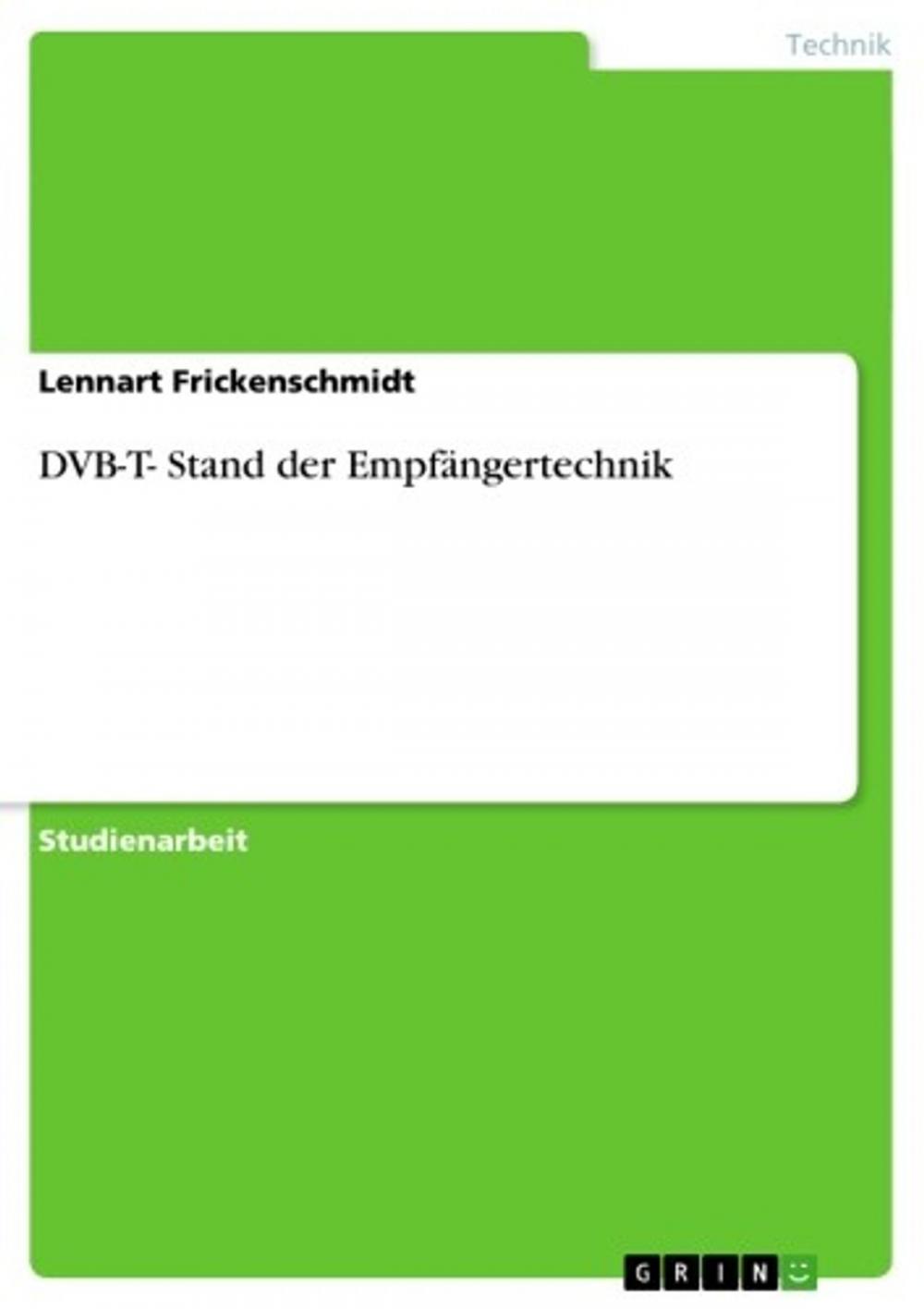 Big bigCover of DVB-T- Stand der Empfängertechnik