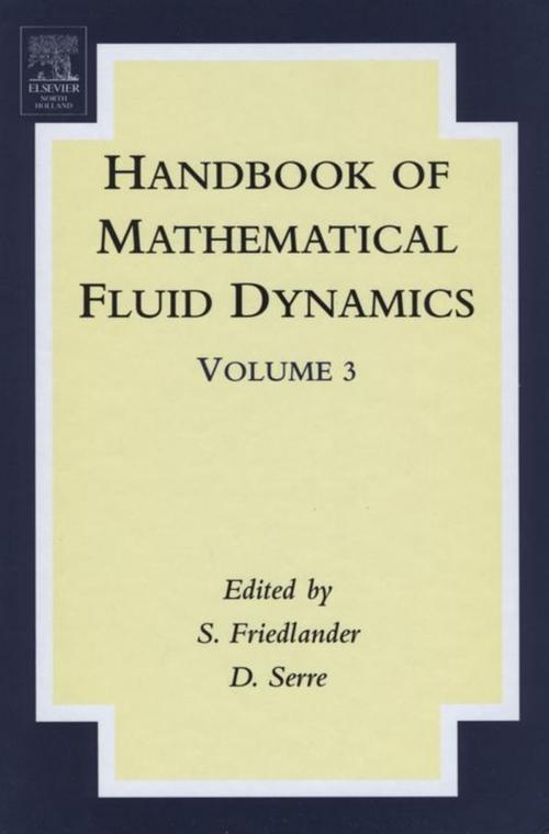 Cover of the book Handbook of Mathematical Fluid Dynamics by , Elsevier Science