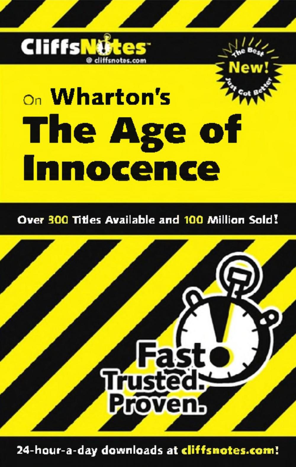 Big bigCover of CliffsNotes on Wharton's The Age of Innocence