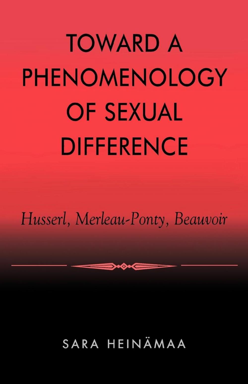 Big bigCover of Toward a Phenomenology of Sexual Difference