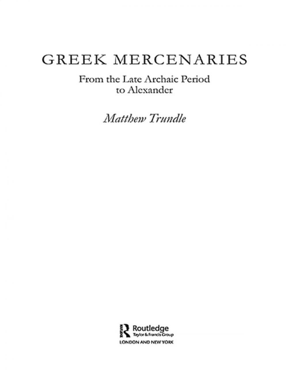 Big bigCover of Greek Mercenaries