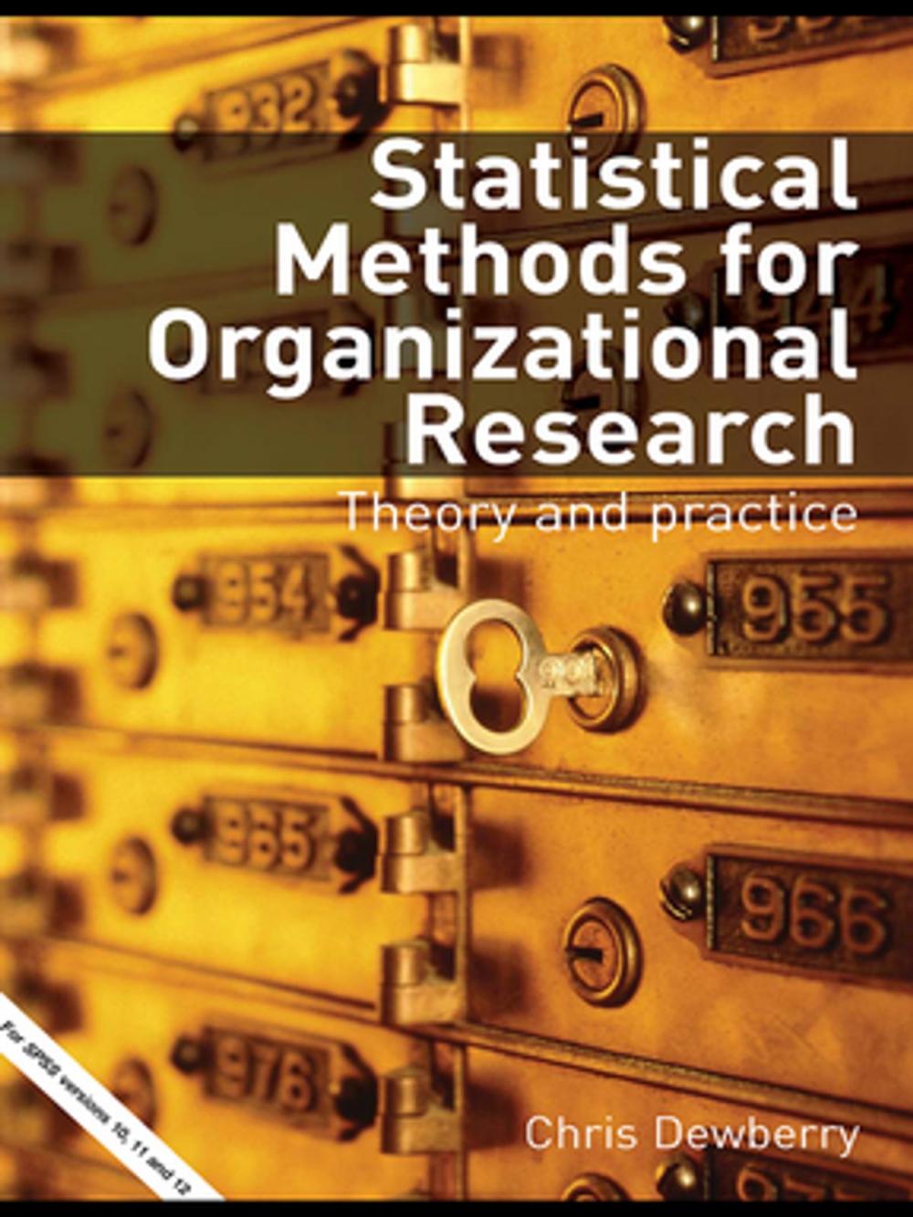 Big bigCover of Statistical Methods for Organizational Research