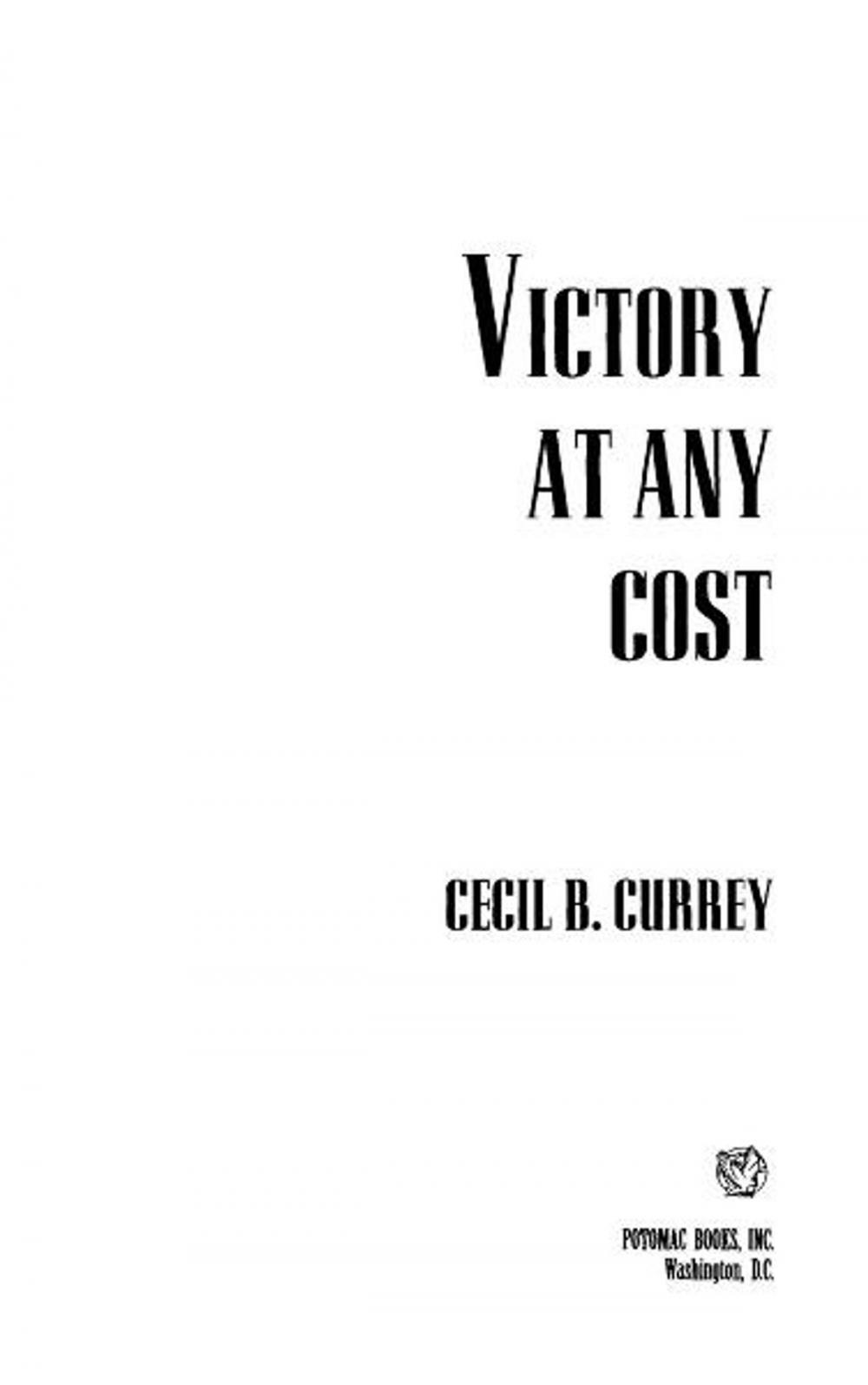 Big bigCover of Victory at Any Cost