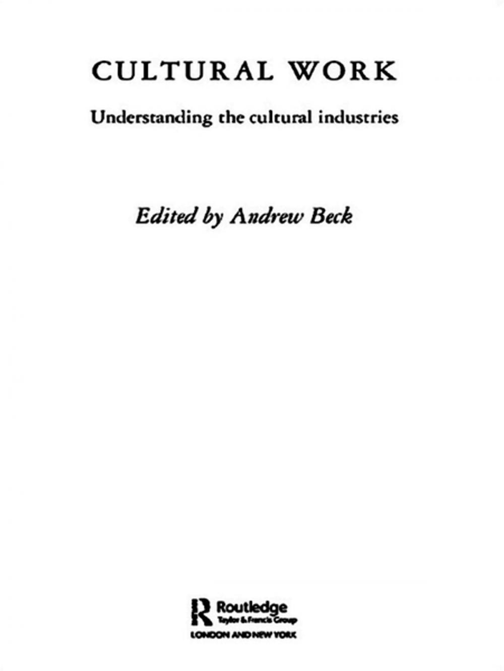 Big bigCover of Cultural Work