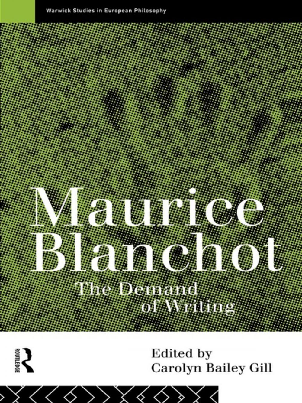 Big bigCover of Maurice Blanchot