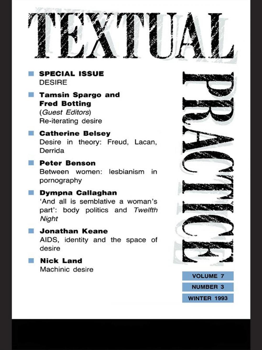 Big bigCover of Textual Practice