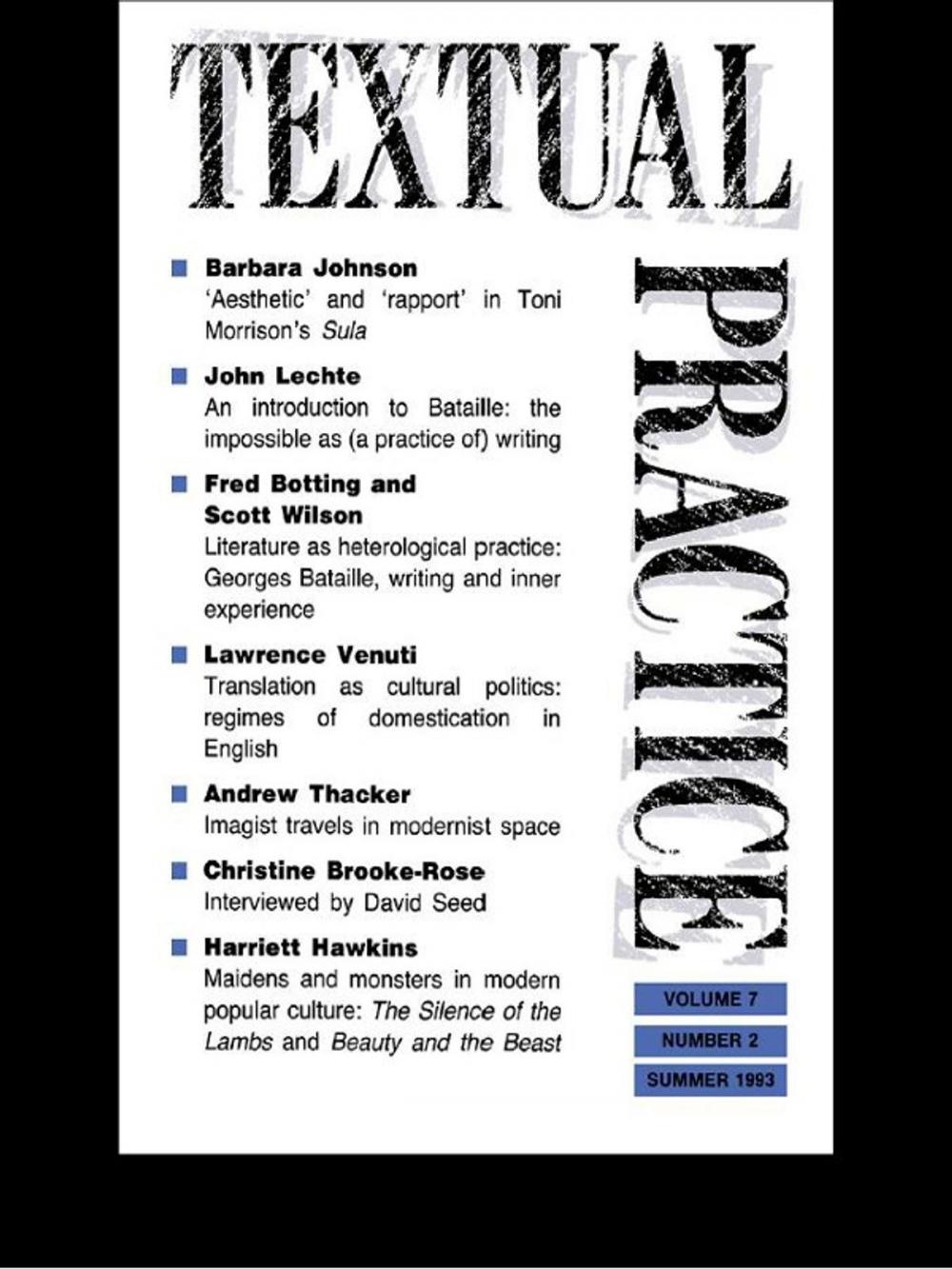 Big bigCover of Textual Practice