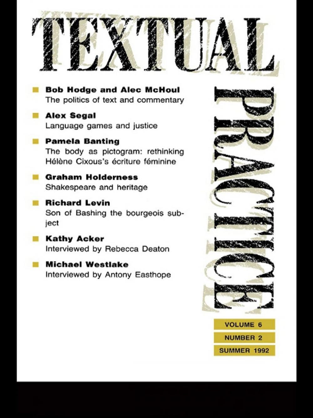 Big bigCover of Textual Practice