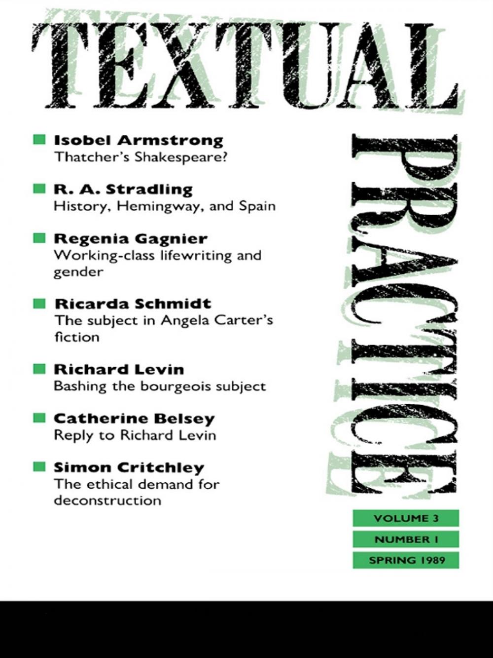 Big bigCover of Textual Practice