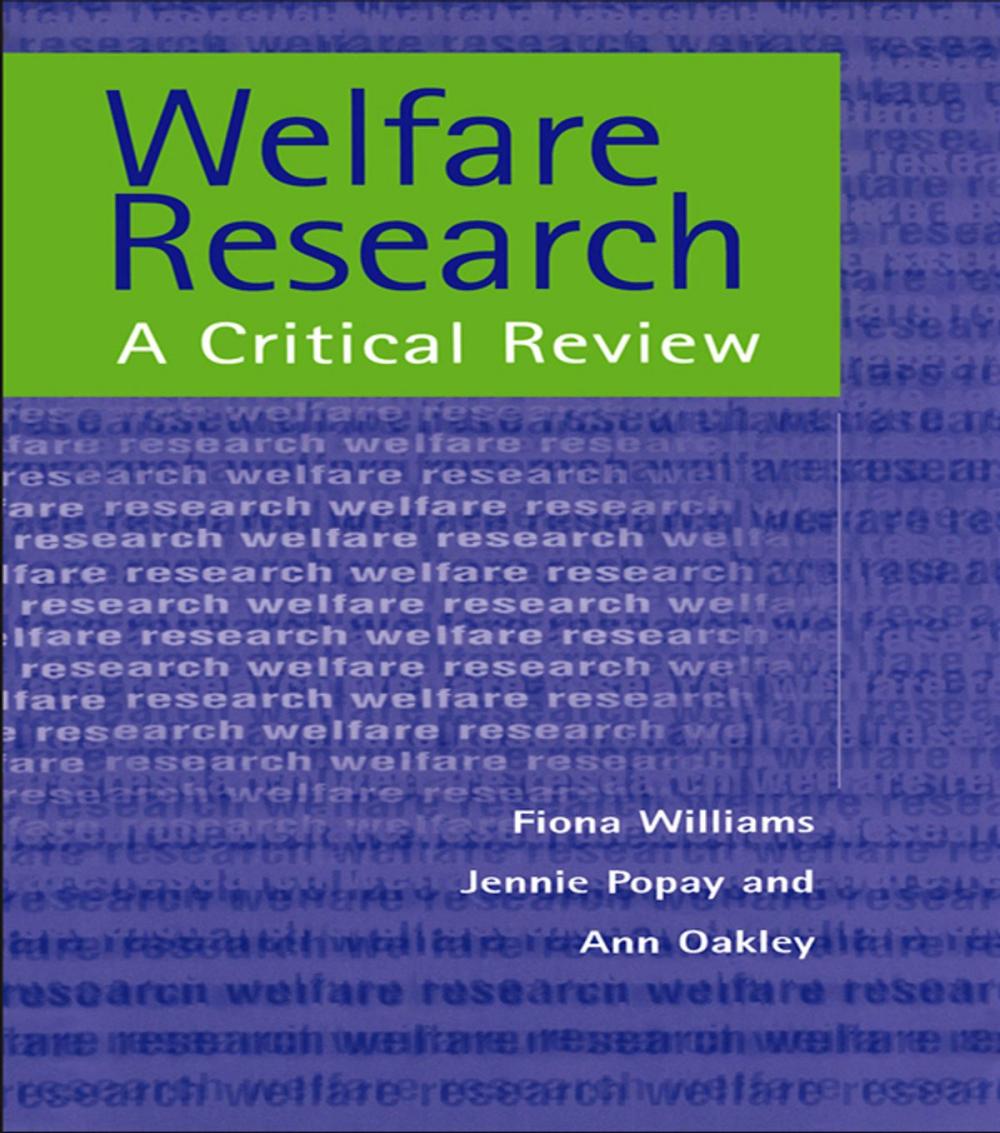 Big bigCover of Welfare Research