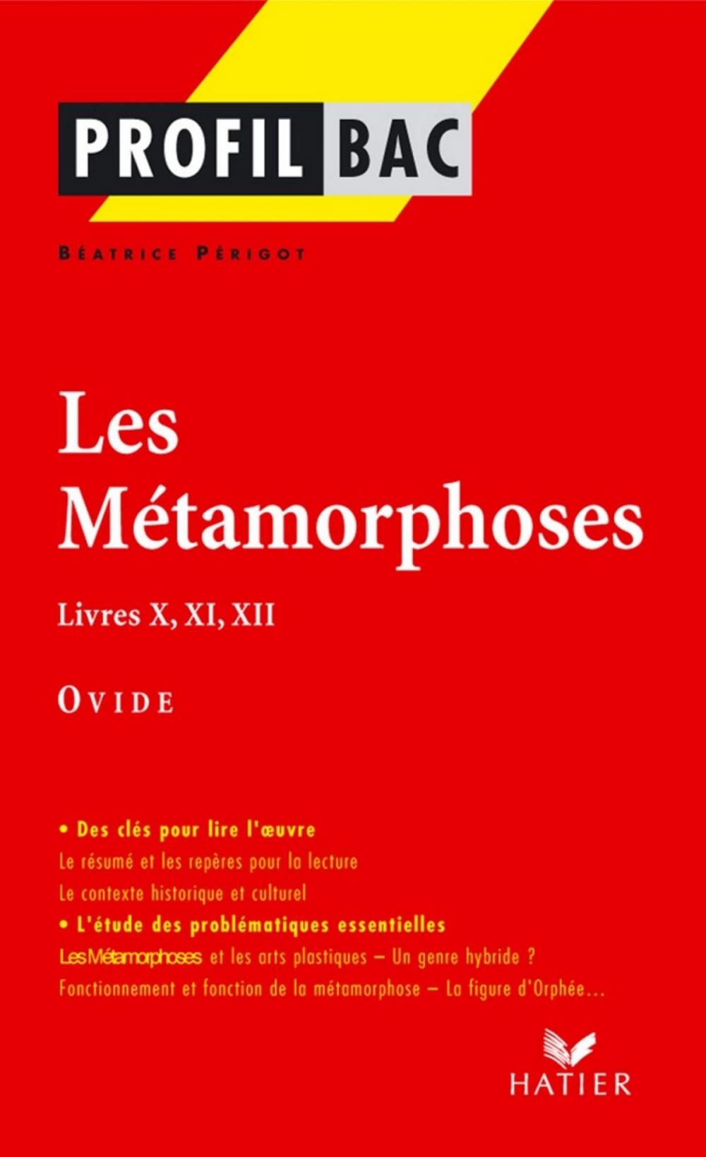 Big bigCover of Profil - Ovide : Les Métamorphoses, Livres X, XI, XII