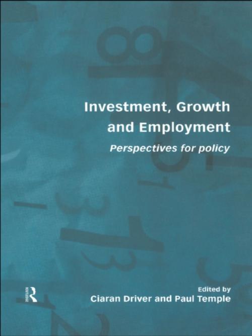 Cover of the book Investment, Growth and Employment by , Taylor and Francis