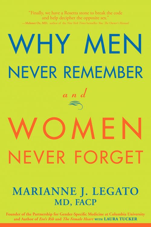 Cover of the book Why Men Never Remember and Women Never Forget by Marianne J. Legato, Laura Tucker, Potter/Ten Speed/Harmony/Rodale
