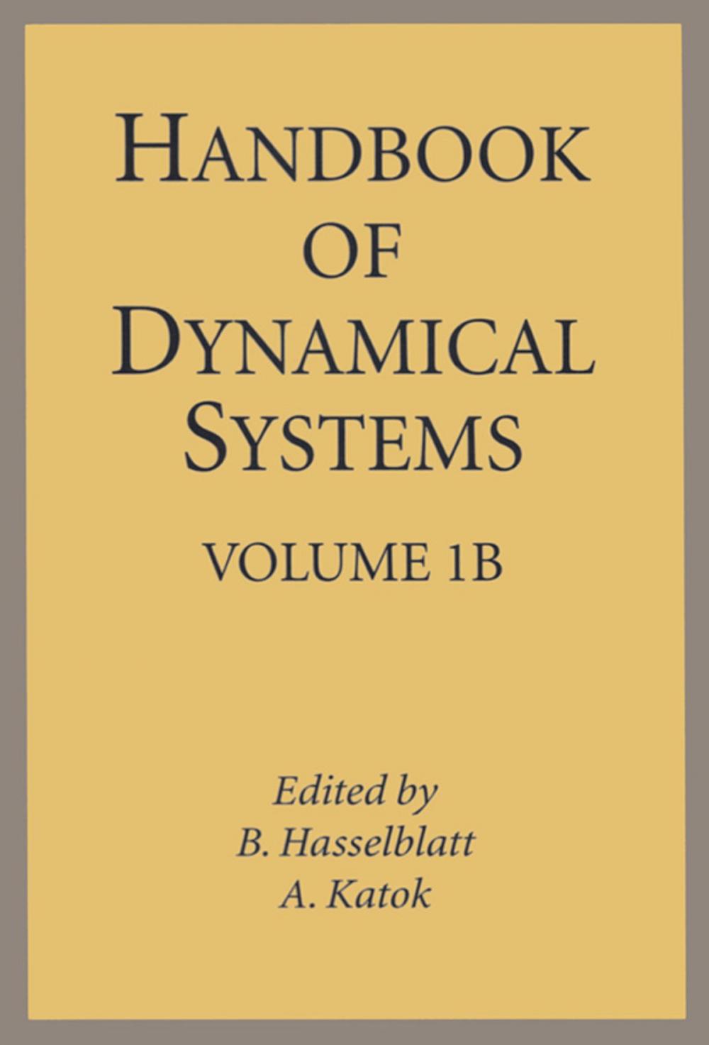 Big bigCover of Handbook of Dynamical Systems