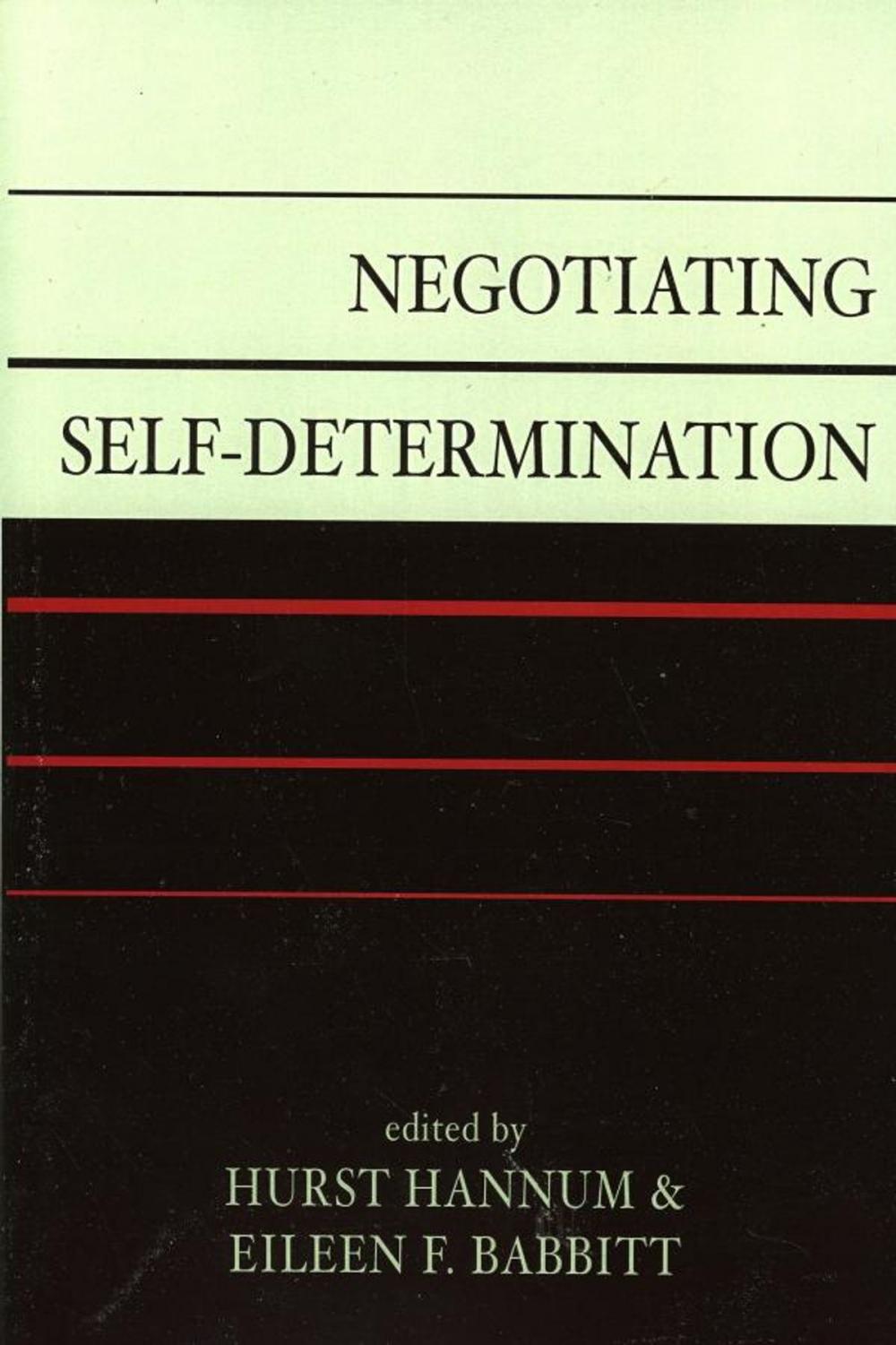 Big bigCover of Negotiating Self-Determination