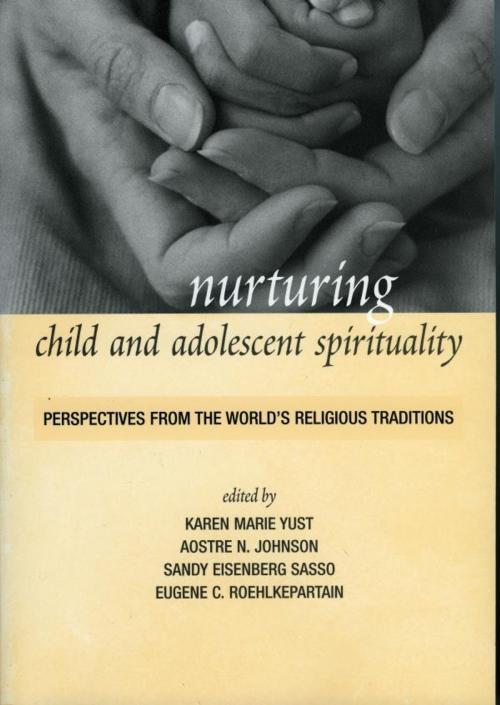 Cover of the book Nurturing Child and Adolescent Spirituality by Vishal Agarwal, Arik Ascherman, Sherry H. Blumberg, Marcia J. Bunge, Elizabeth F. Caldwell, Ellen T. Charry, Kathy Dawson, David C. Dollahite, Adrian Gellel, Roberta Louis Goodman, Rita M. Gross, Marcia Hermansen, Monte Joffee, Débora Barbosa Agra Junker, Ruqayya Yasmine Khan, Ilmee Hwansoo Kim, Kevin E. Lawson, Benny Liow, Sumi Loundon, Robin Maas, Loren D. Marks, Joyce Ann Mercer, Shabana Mir, Yoshiharu Nakagawa, Lori M. Noguchi, Nicholas Otieno, Shin-Kyung Park, Evelyn L. Parker, Nusaybah Ritchie, Jeffrey K. Salkin, Sandy E. Sasso, Howard Schwartz, Michael Shire, Shoshana Silberman, Melukote K. Sridhar, Catherine Stonehouse, Afeefa Syeed, Pamela K. Taylor, Michael Warren, Yetkin Yildirim, Karen-Marie Yust, Richard C. Brown, professor of contemplative education at Naropa University, Aostre N.Johnson, Venkatakrishna B.V. Sastry, Rowman & Littlefield Publishers