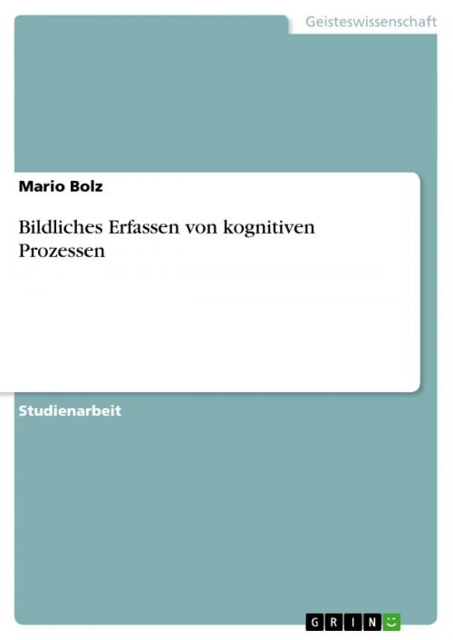 Cover of the book Bildliches Erfassen von kognitiven Prozessen by Mario Bolz, GRIN Verlag