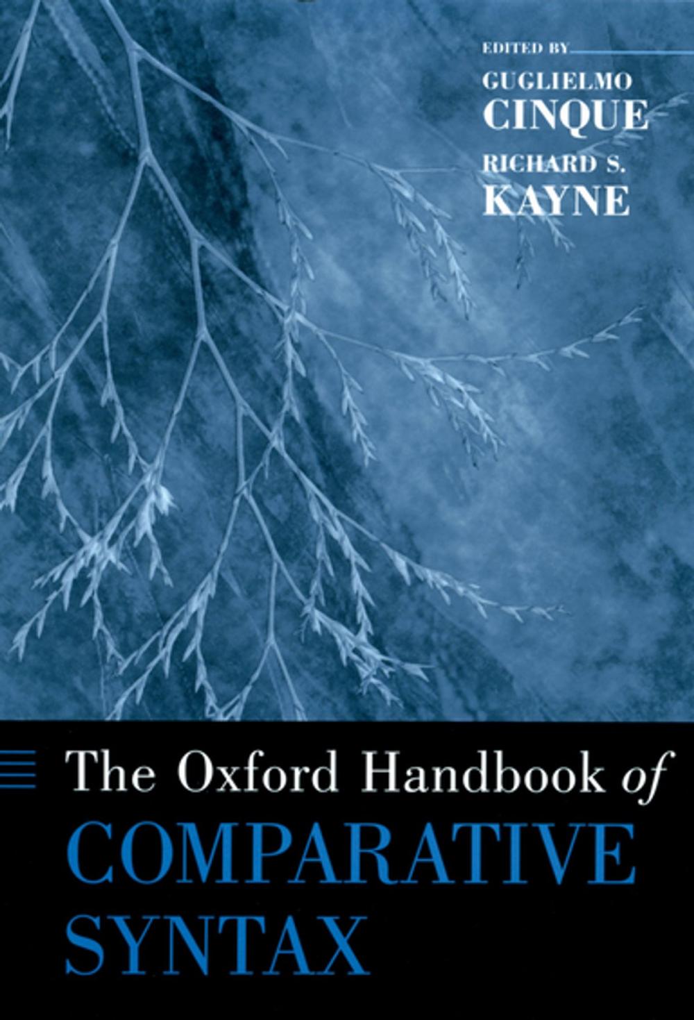 Big bigCover of The Oxford Handbook of Comparative Syntax