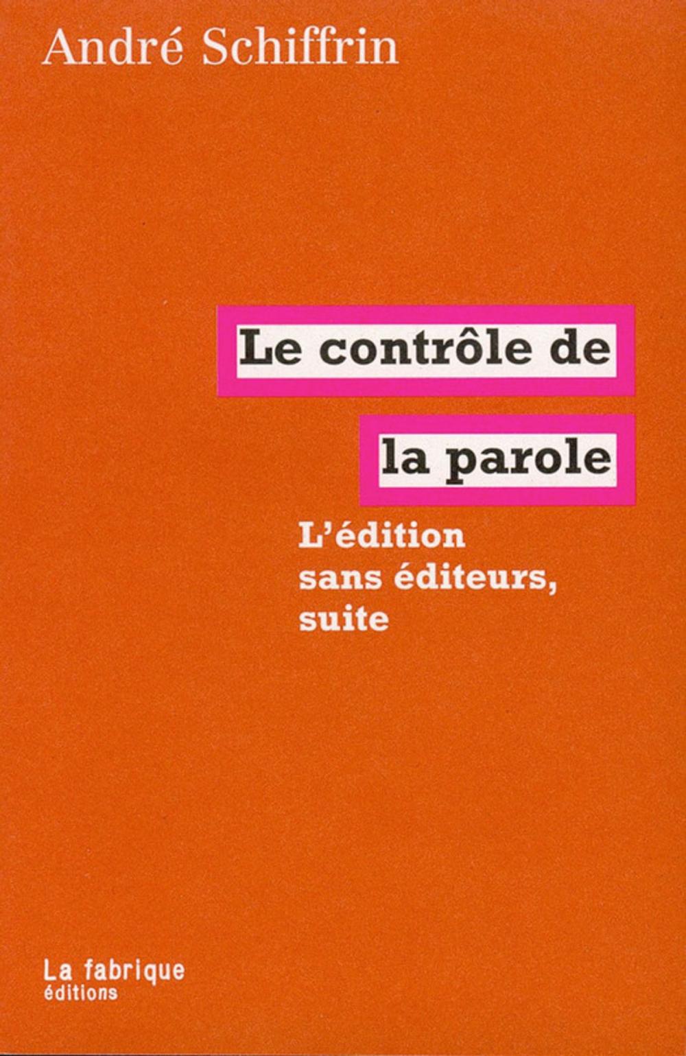 Big bigCover of Le contrôle de la parole