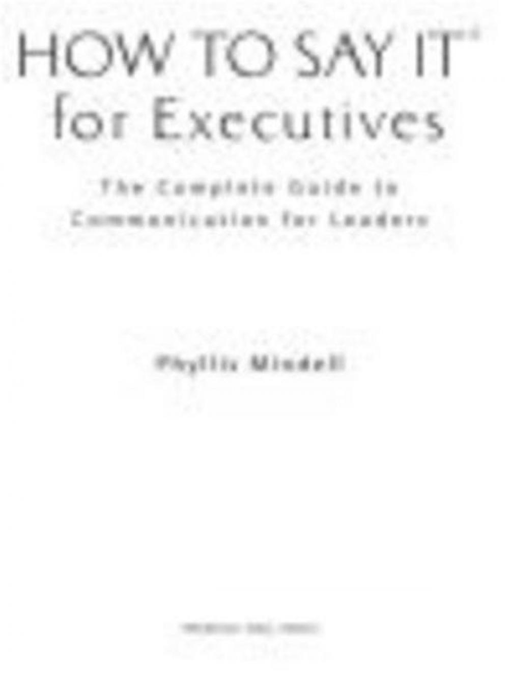 Big bigCover of How to Say it for Executives