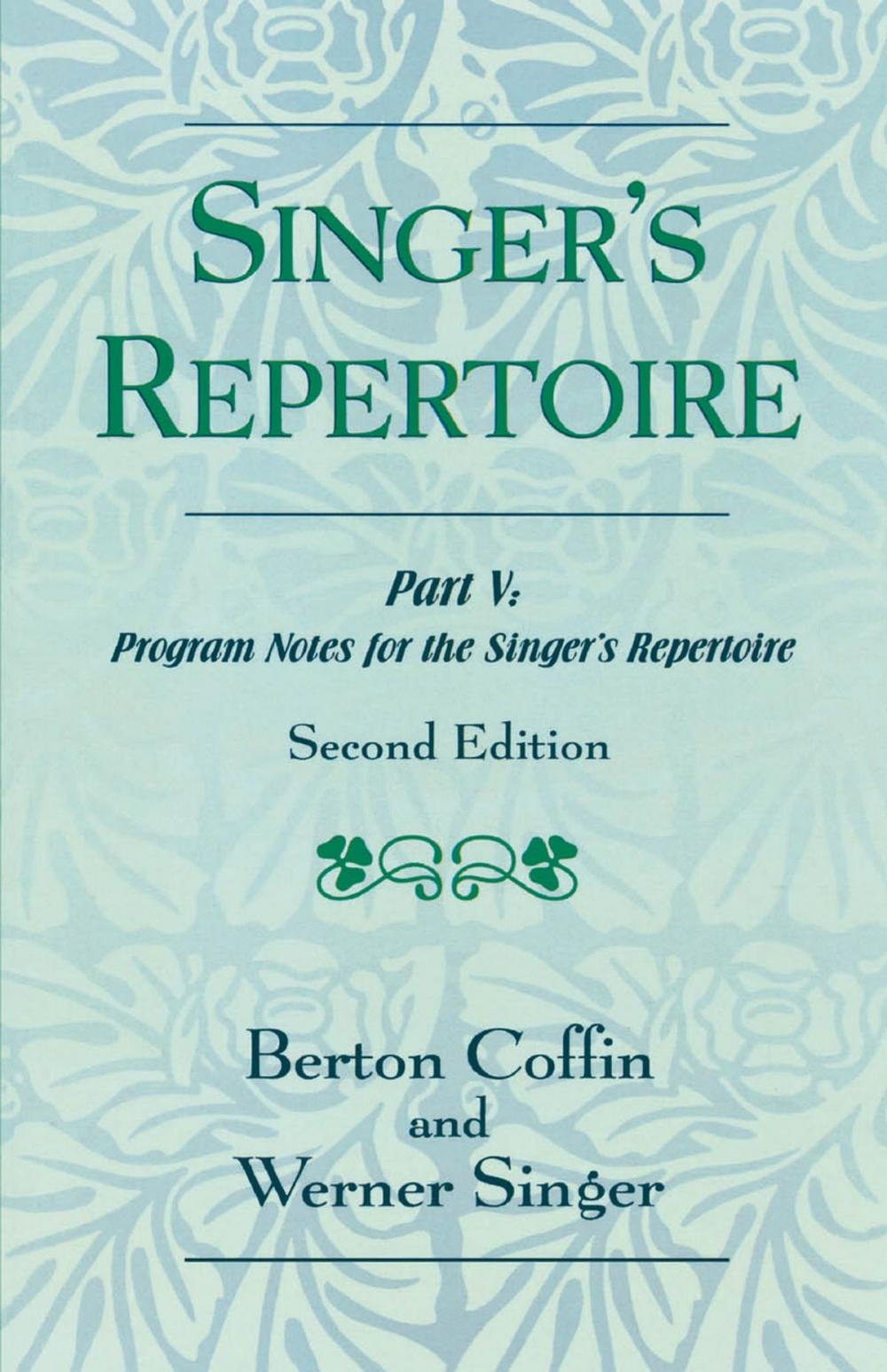 Big bigCover of The Singer's Repertoire, Part V