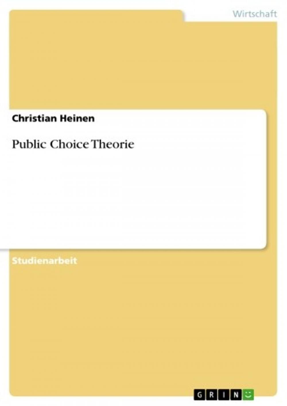 Big bigCover of Public Choice Theorie