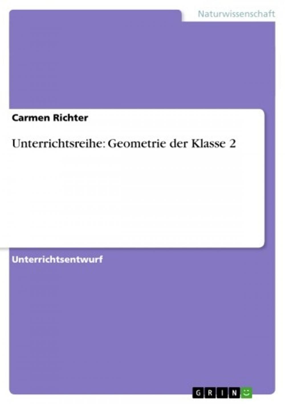 Big bigCover of Unterrichtsreihe: Geometrie der Klasse 2