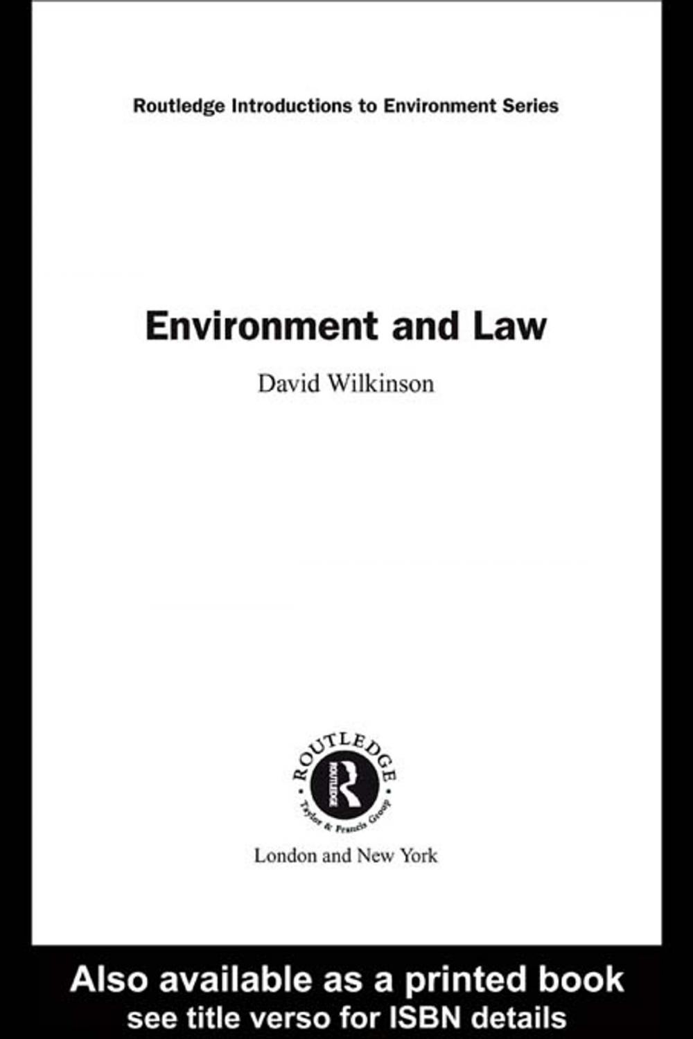 Big bigCover of Environment and Law