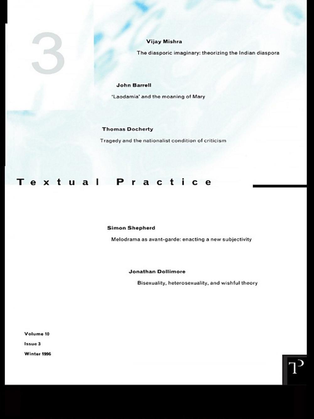 Big bigCover of Textual Practice 10.3