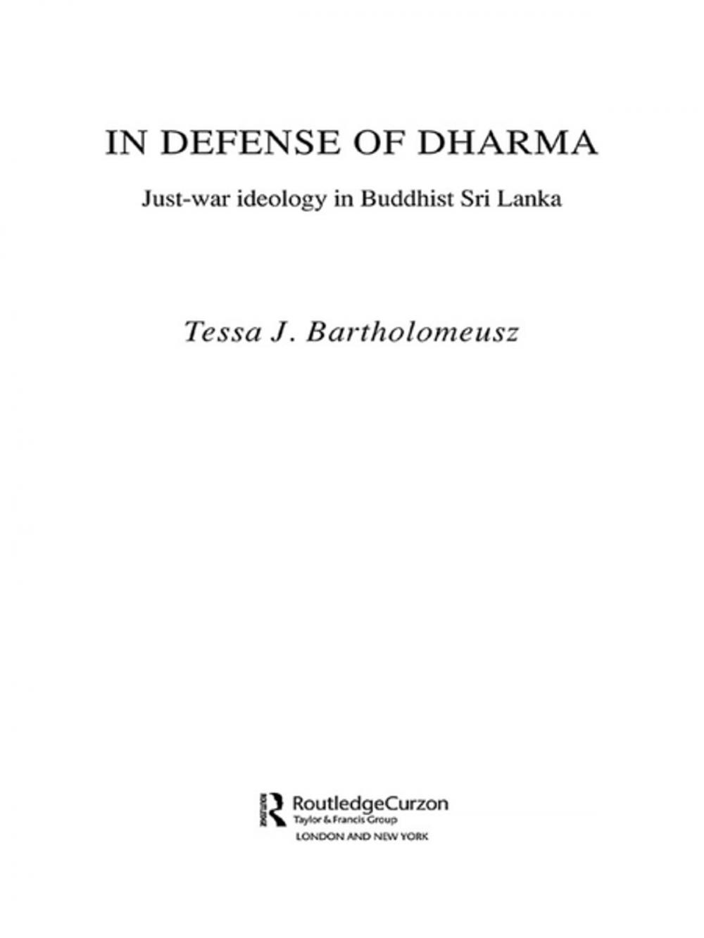 Big bigCover of In Defense of Dharma