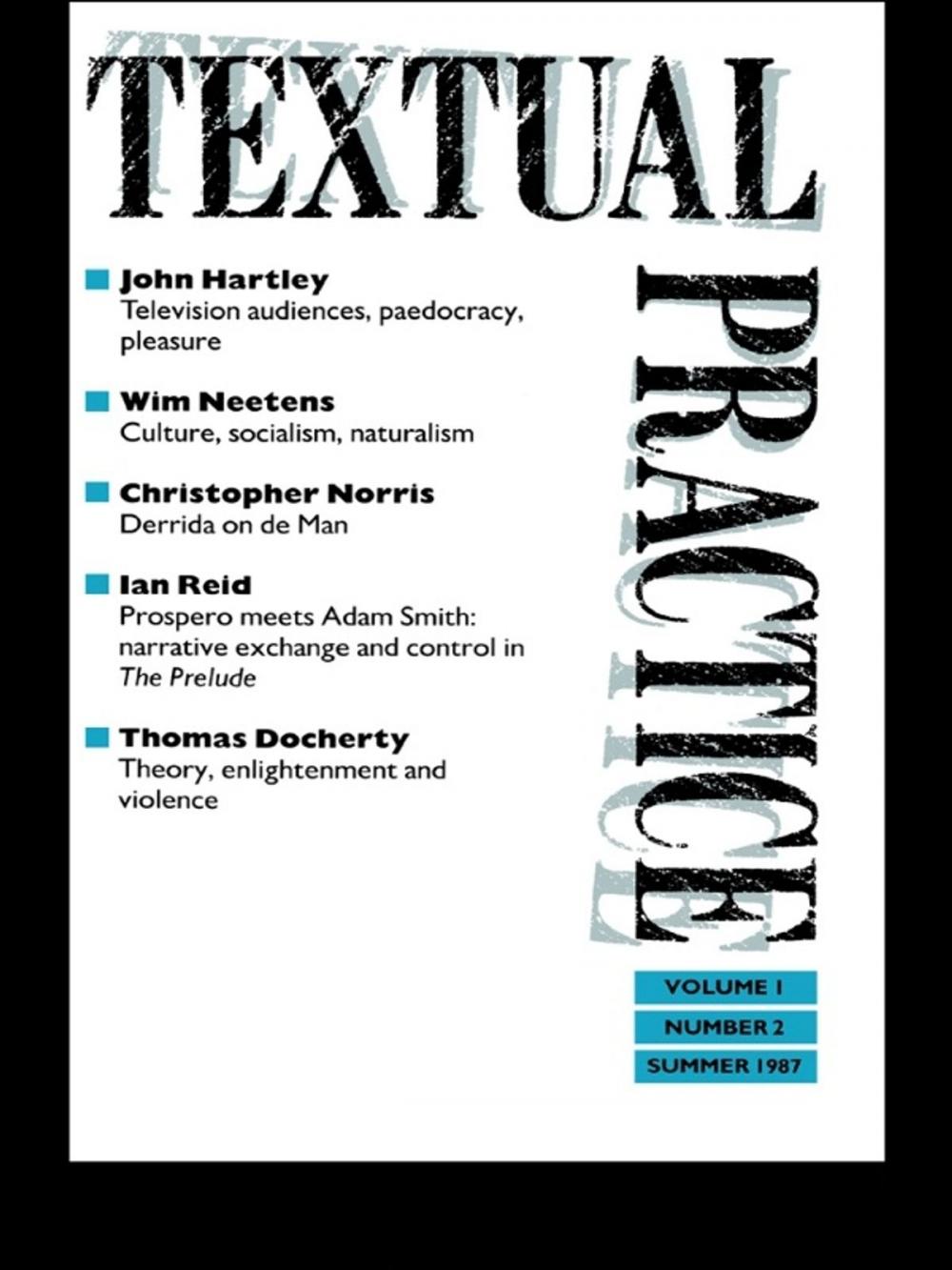 Big bigCover of Textual Practice