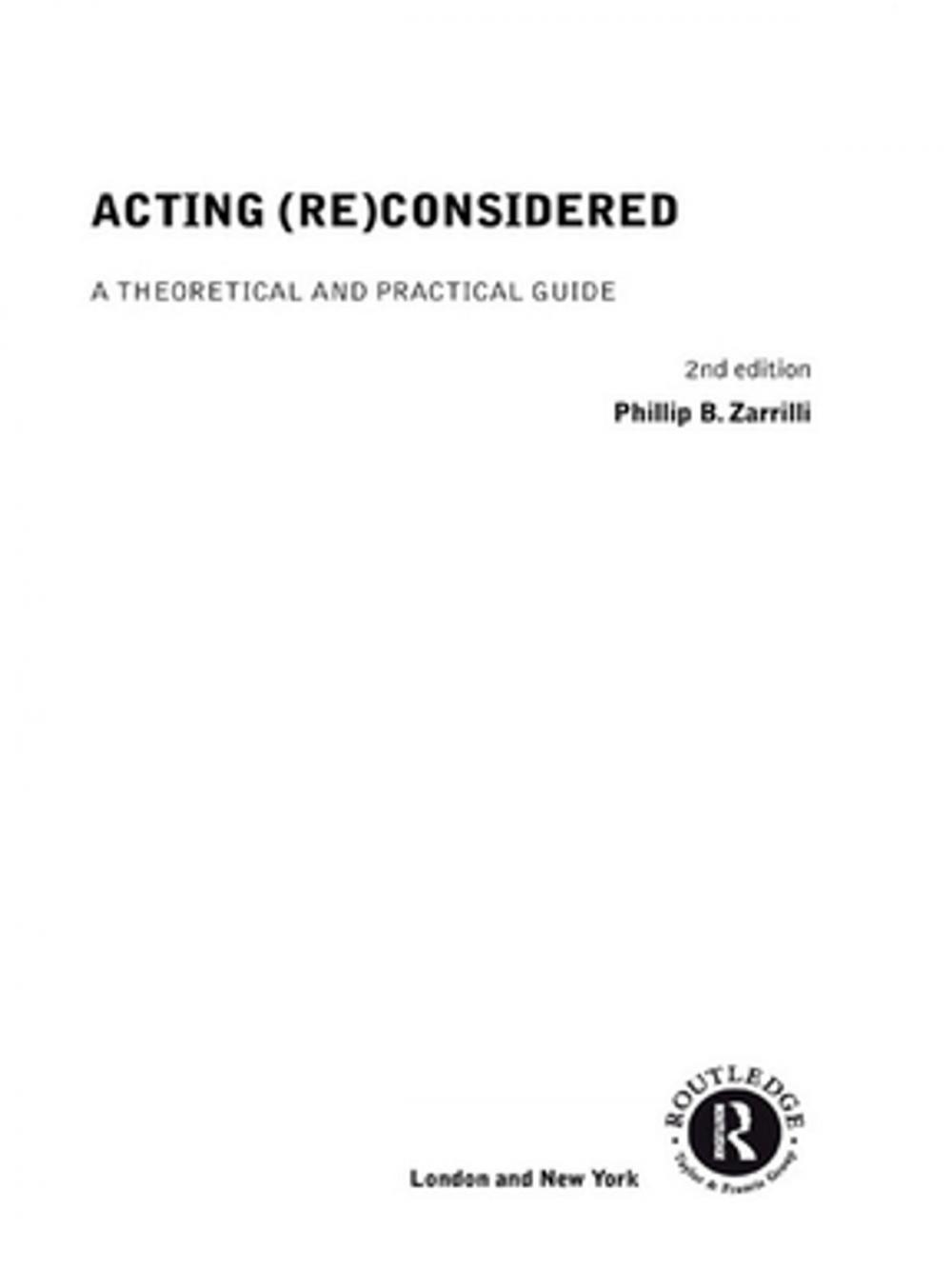 Big bigCover of Acting (Re)Considered