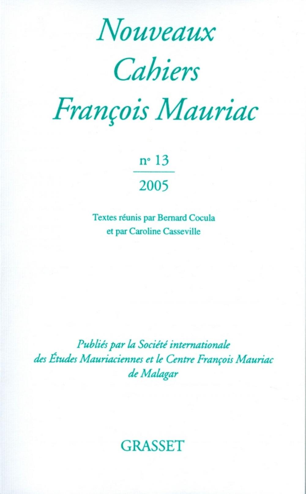 Big bigCover of Nouveaux cahiers de François Mauriac N°13