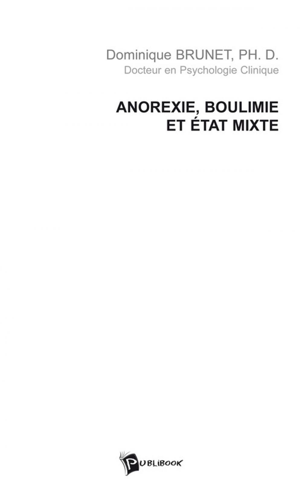 Big bigCover of Anorexie, boulimie et état mixte