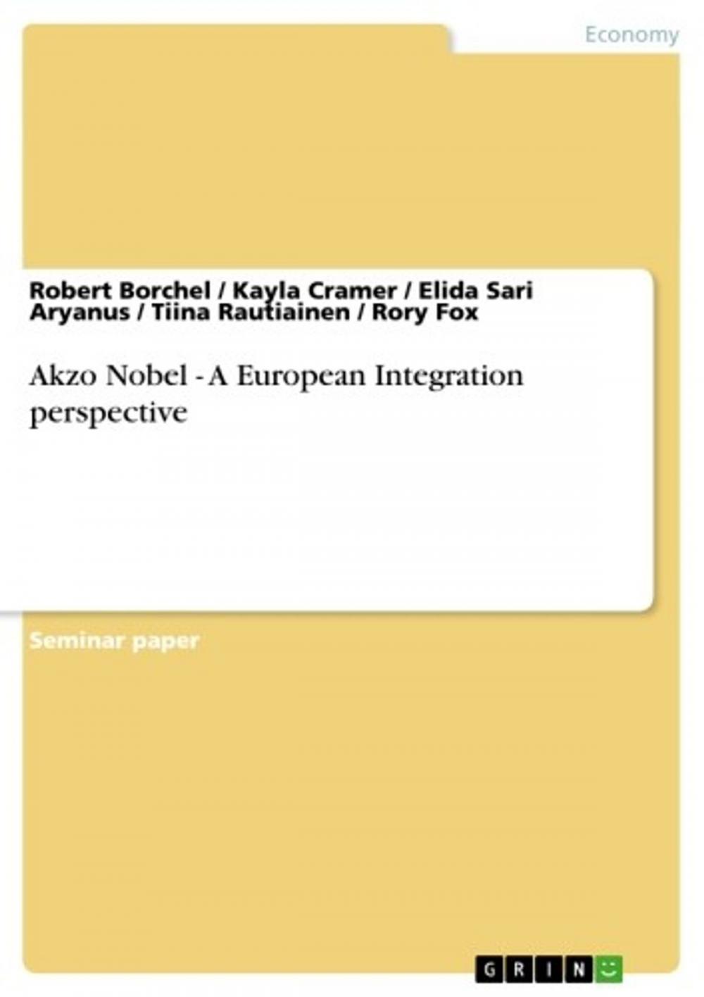 Big bigCover of Akzo Nobel - A European Integration perspective