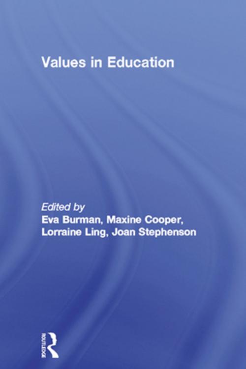 Cover of the book Values in Education by , Taylor and Francis