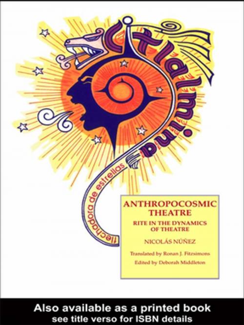 Cover of the book Anthropocosmic Theatre by Nichos Nunez, Taylor and Francis